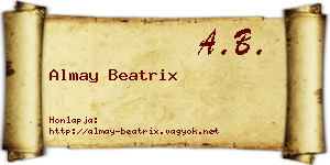 Almay Beatrix névjegykártya